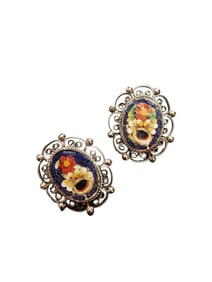 Vintage Mosaic Clip Earrings