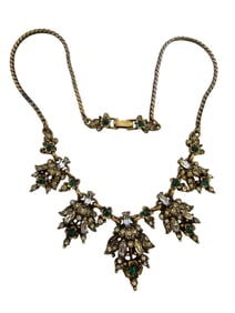 Hollywood 1950 signed rhinestone necklace