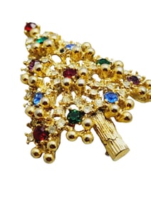 Vintage Signed Eisenberg Christmas Tree Brooch