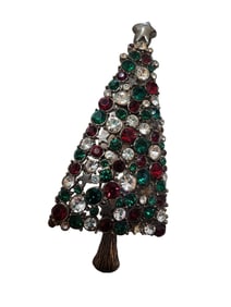 Vintage Rare Huge Hattie Carnegie Christmas Tree Brooch (A3546)