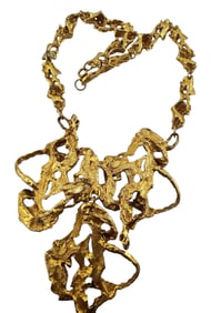 Vintage wowsa iconic Erwin Pearl Brutalist organic necklace