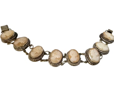 Antique multi cameo bracelet
