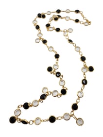 Vintage Signed Rafaelan?, Austrian crystal, dangles Necklace