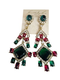 Kenneth Lane Couture Collection Rare Clip Earrings