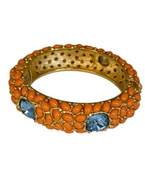 KJL signed jeweled magnetic closure bangle bracelet