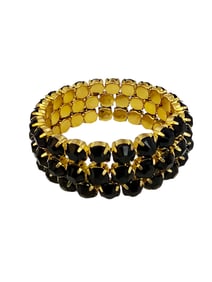 Vintage 80s Acrylic Rhinestone Wrap Around Bracelet