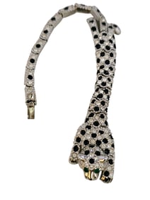 Vintage Jeweled 80's Jaguar Bracelet