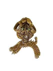 Vintage Unsigned Cute Wire Cat Brooch