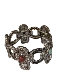 Stone and Cross Stretch Bracelet