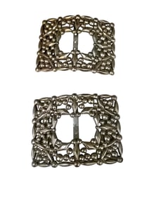 Antique Cut Steel Beautiful Heavy Shoe Buckle