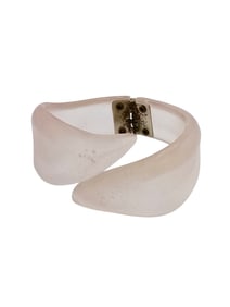 Vintage Resin Pale Pink Clamper Bracelet