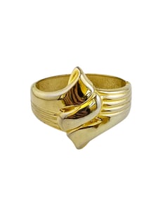 Vintage 80s Gold Tone Bangle Bracelet