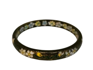 Vintage Cloisonne Bangle Bracelet