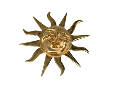 Vintage Unsigned Well Made Sun Brooch