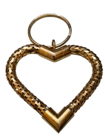 Vintage Mesh Heart Keychain