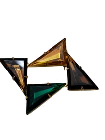 Vintage Modernist Glass Brooch