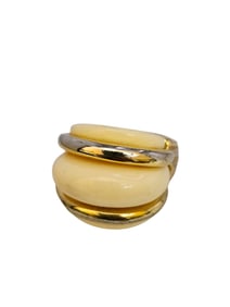 Vintage Kenneth Lane Resin 2 Tone Ring