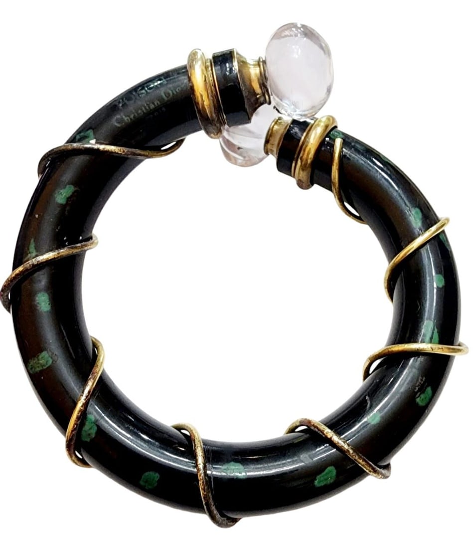 AMAZING CHRISTIAN DIOR 1985 POISON PERFUME BOTTLE BANGLE BRACELET (1 of 7)