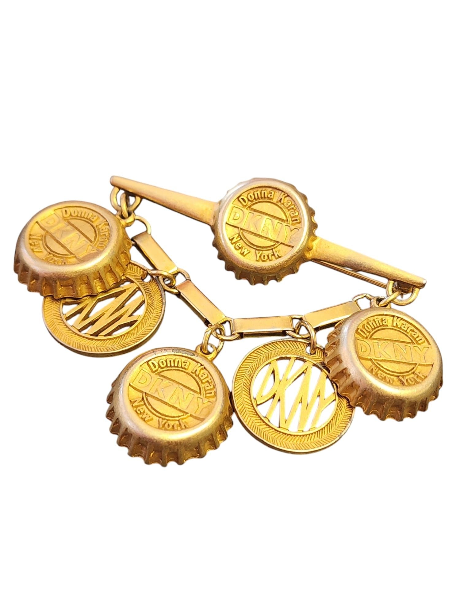 FABULOUS 80S DKNY BOTTLE CAP BROOCH (1 of 4)