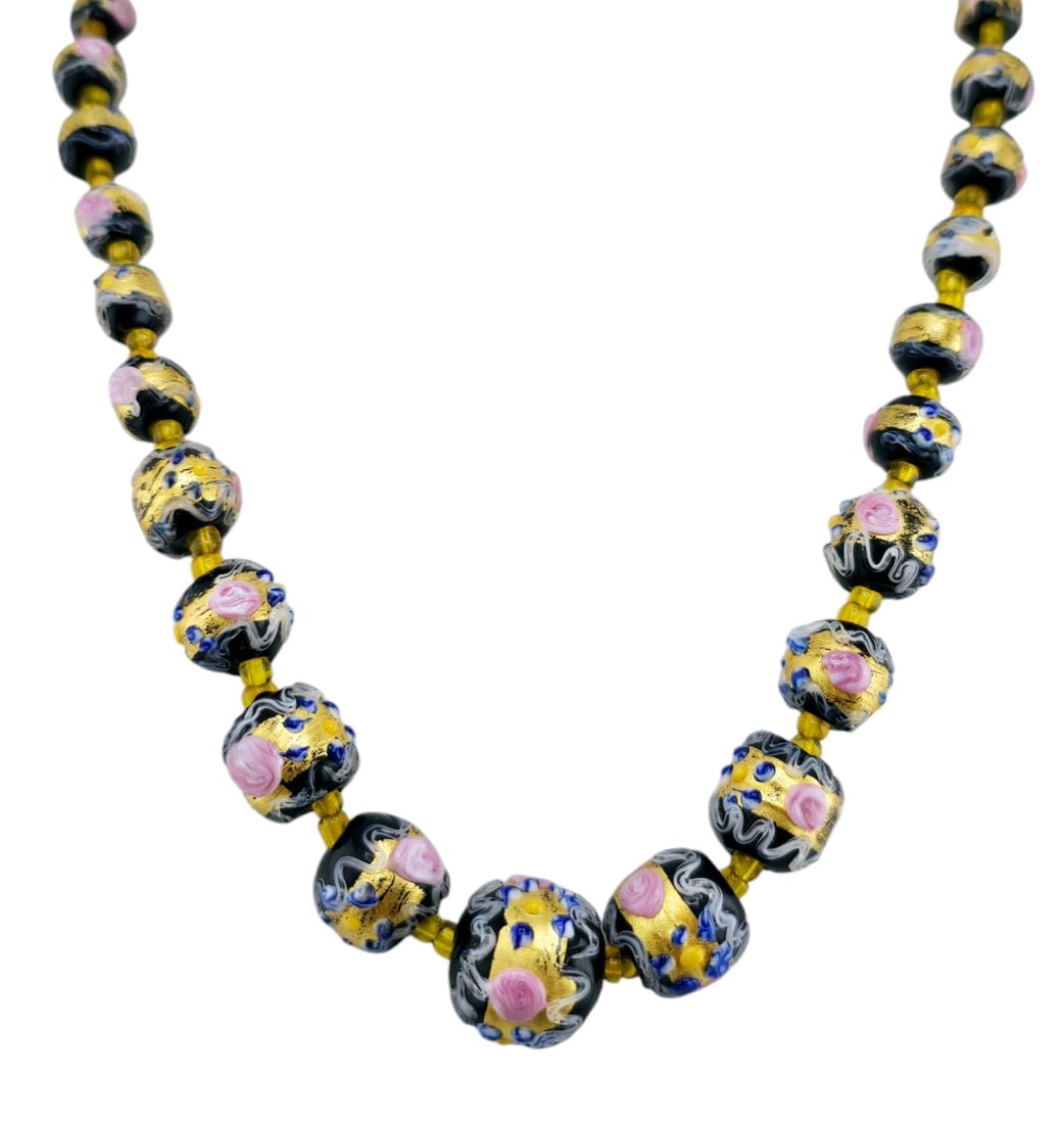 AMAZING GLASS WEDDING CAKE BEADED NECKLACE (1 of 5)