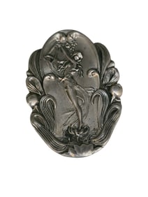 ART NOUVEAU PEWTER BROOCH