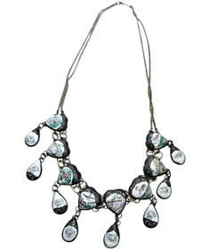 VINTAGE PERSIAN ENAMEL STORYBOOK NECKLACE