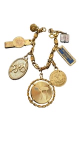 VINTAGE HEAVY JUDAIC CHARM BRACELET