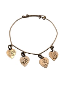 ANTIQUE VICTORIAN GOLD FILLED HEART BABY BRACELET