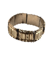 ANTIQUE GOLD FILLED DETAILED HINGED BRACELET