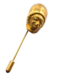 ANTIQUE UNIQUE HEAVY 1/20TH 12KT GOLD FILLED HEAD STICK PIN