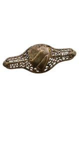 ANTIQUE GOLD FILLED HEART AND FILIGREE BAR PIN BROOCH
