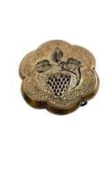 ANTIQUE GOLD FILLED ENAMEL STRAWBERRY BROOCH OR PENDANT