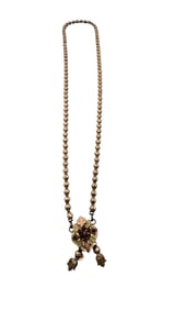 ANTIQUE PINK GOLD AND GARNET OR RED GLASS VICTORIAN NECKLACE
