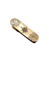 ANTIQUE GOLD FILLED FRONT TIE CLIP MARKED B&E