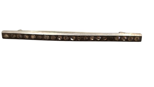 ANTIQUE LONG PASTE AND POT METAL BAR PIN