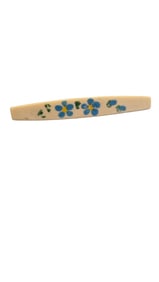 ANTIQUE PAINTED BONE BAR BROOCH