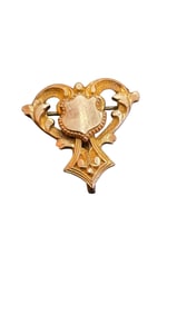 ANTIQUE GOLD FILLED WATCH FOB BROOCH PIN