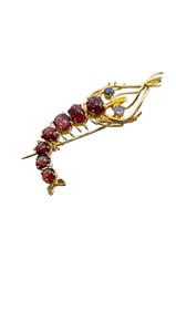 ANTIQUE GLASS LOBSTER BROOCH