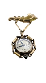 ANTIQUE GOLD FILLED WATCH PENDANT FROM SWORD PIN