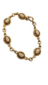 VINTAGE GOLD FILLED SHELL CAMEO BRACELET
