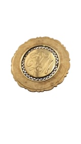 VINTAGE INITIALED CIRCLE BROOCH