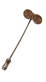 ANTIQUE INITIALED GOLD FILLED STICK PIN