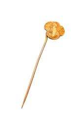 ANTIQUE GOLD FILLED ART NOUVEAU LADY STICK PIN