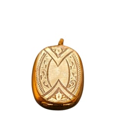 ANTIQUE GOLD FILLED LOCKET OR PILL BOX