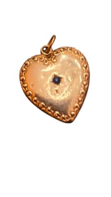 ANTIQUE GOLD FILLED HEART PENDANT