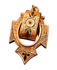 ANTIQUE ENAMELED MOVEABLE PENDANT