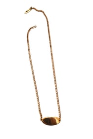 ANTIQUE GOLD FILLED 10" CHAIN WITH PLATE