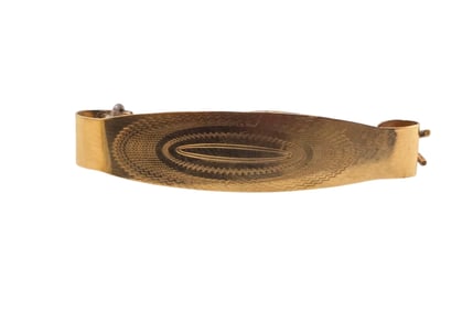 ANTIQUE GOLD FILLED ETCHED HAIR BARRETE