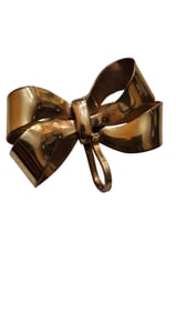 VINTAGE 1/20 12KT GOLD FILLED CARL ART BOW BROOCH WITH BALE FOR PENDANT
