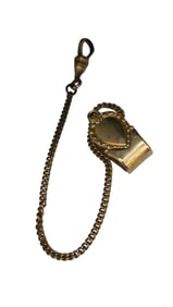 ANTIQUE GOLD FILLED WATCH FOB CHAIN WITH UNIQUE CLIP TOP